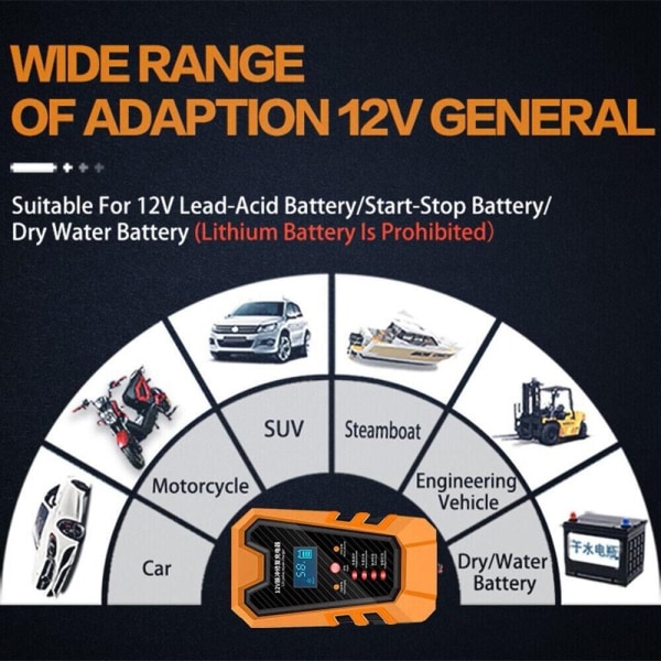 Bilbatterilader Batteriladeenheter GUL US US yellow US-US