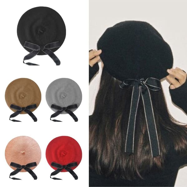 Sløyfe Beret Caps Maler Hat CAMEL camel