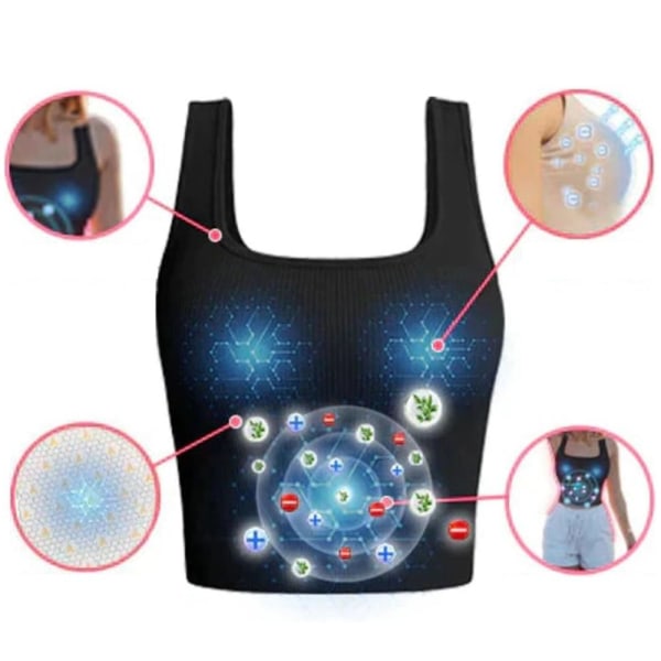 Ionic Shaping ærmeløs skjorte Ionic Shaping Vest SORT S Black S
