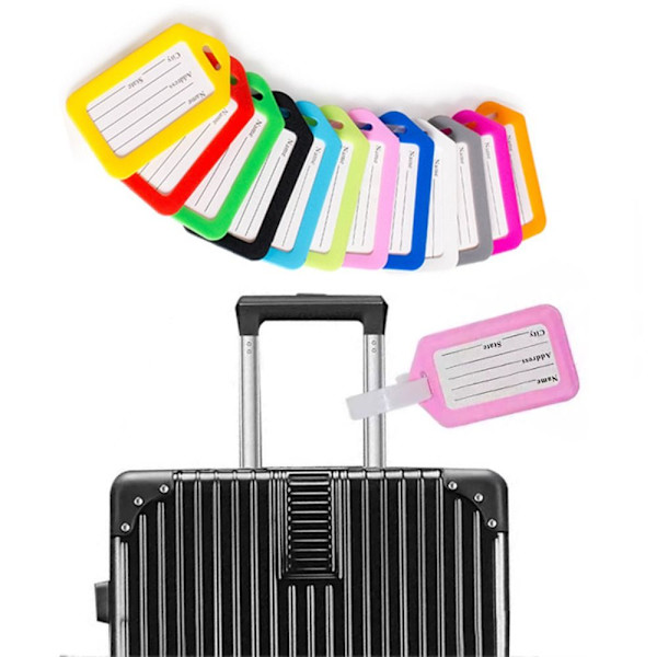 Bagage ID Label Bagageskilt PINK pink