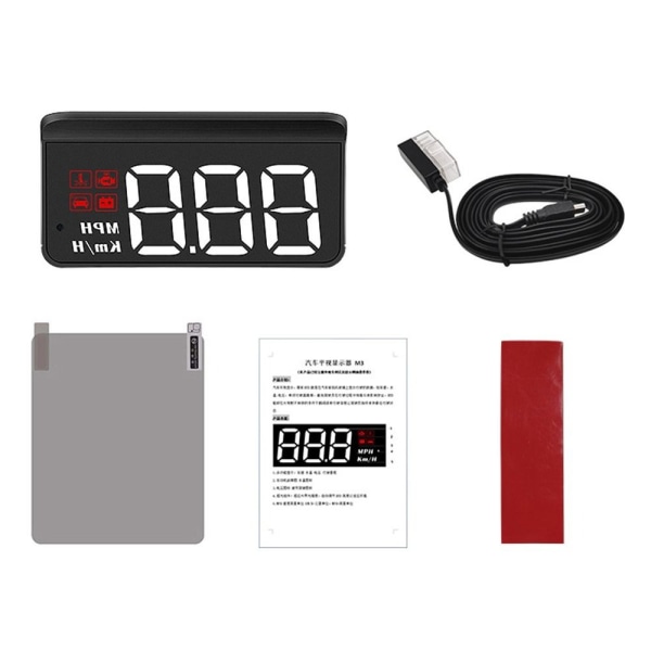 Bil GPS HUD HUD Projektor Display Digital Speedometer Black