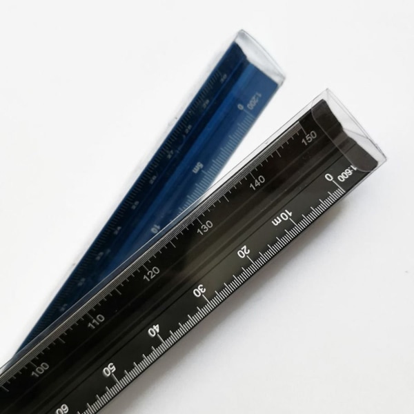 Skala Lineal Trekantet lineal BLÅ TOMMEL SMALL SCALE TOMMEL LILLE Blue INCH SMALL SCALE-INCH SMALL SCALE