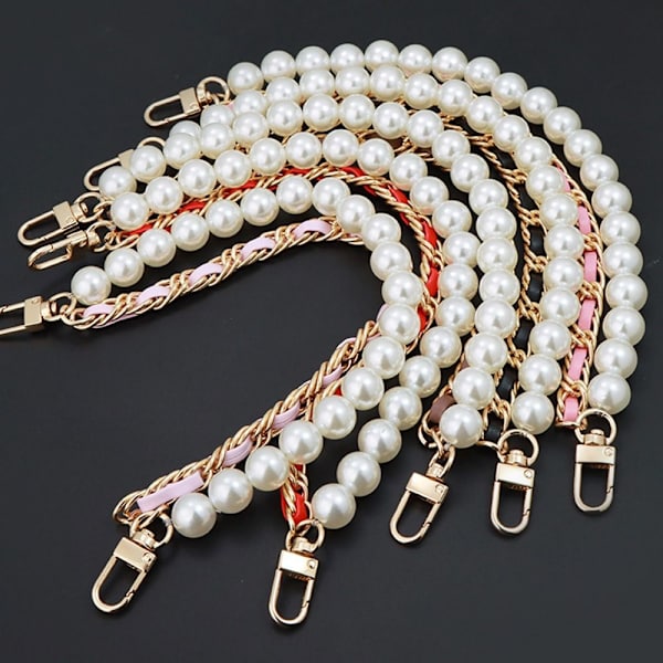 Pearl Strap Tasker Håndtaskehåndtag HVID White
