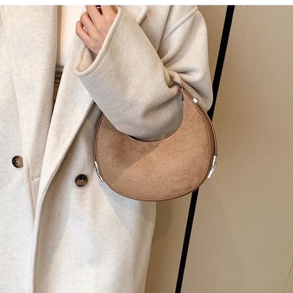 Olkalaukut naisille Scrub Leather Trend Bag KHAKI Khaki