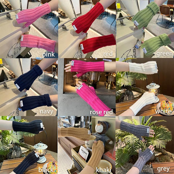Halvfingerhandsker Strikkede handsker NAVY navy