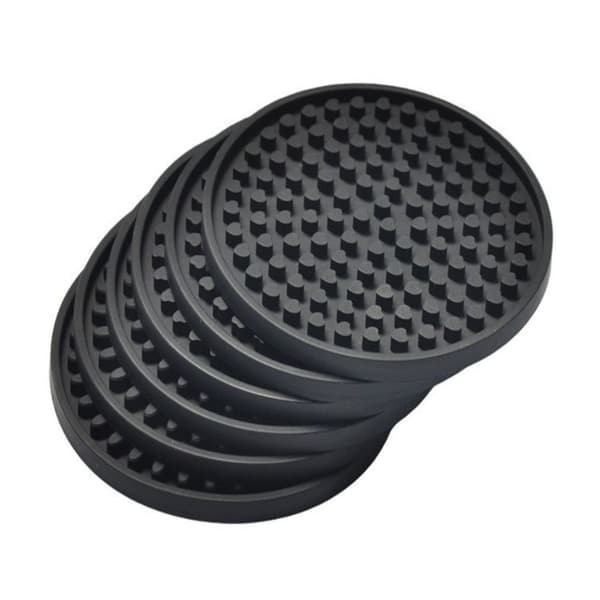 7 kpl Silicone Drink Coasters Cup Mat Set Silikoni Pyöreä