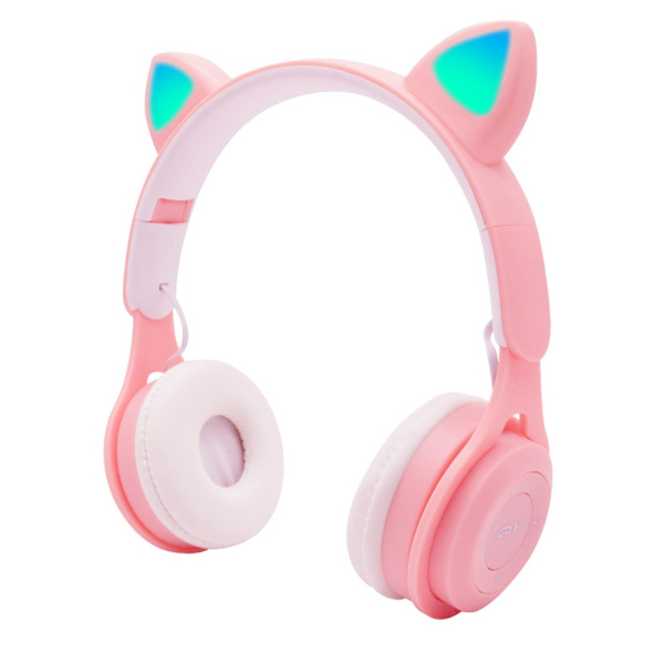 Trådløst Bluetooth Headset Børnehovedtelefoner PINK pink