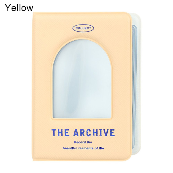 40 Fickor Fotoalbum Korthållare GUL Yellow