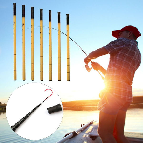 Teleskopisk fiskestang Stream Håndstang GUL 2,1M Yellow 2.1M