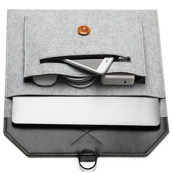 Kannettavan tietokoneen case VAALEANHARMAA 33x21cm Light grey 33X21cm
