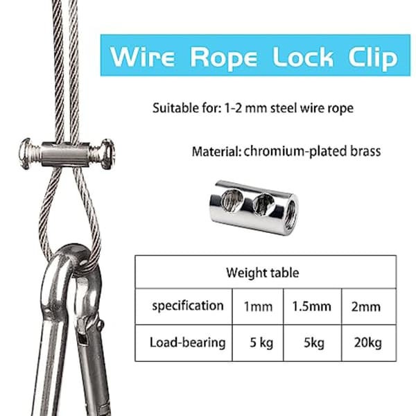 10st Kabelklämmor Wire Rope Clamp Rope Clamps
