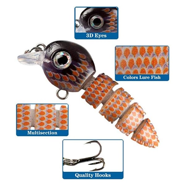Fiskelokker Agn Multi-Jointed Fiskelok 4 4 4