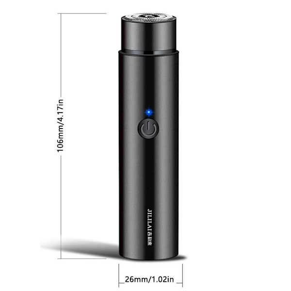 Mini Electric Shaver Beard USB -parranajokone MUSTA Black