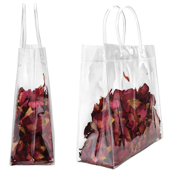 12 stk gaveposer med håndtag Klar plast gaveposer Shopping 12 Pcs