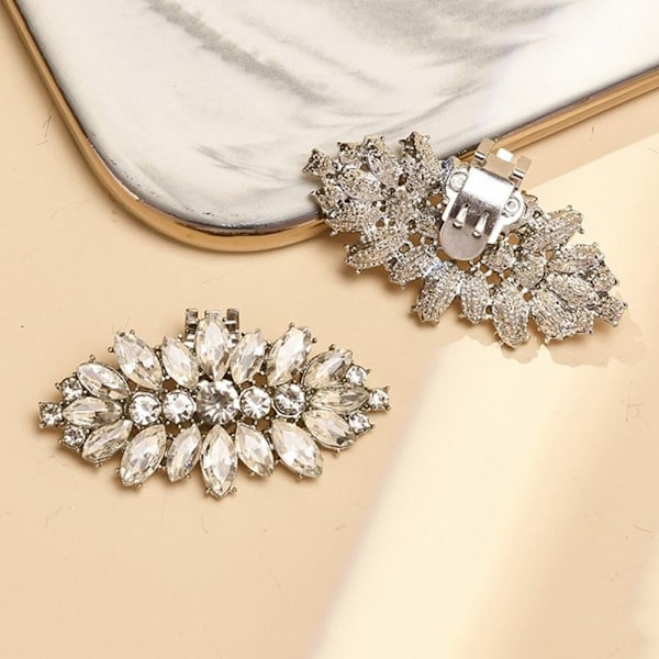 2 st Skoklipp Charm Spänne SILVER A A silver A-A