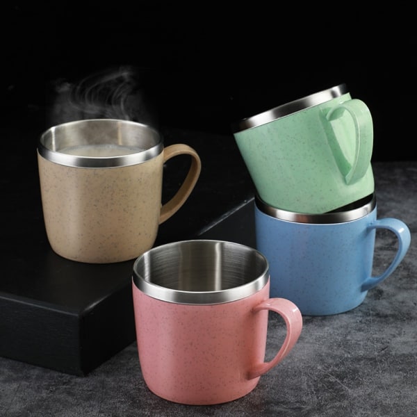 Rustfri stålkopper Kaffemælkkrus LYSEGRØN light green
