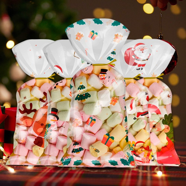 50 st julgodispåsar Xmasförpackningspåsar C C C