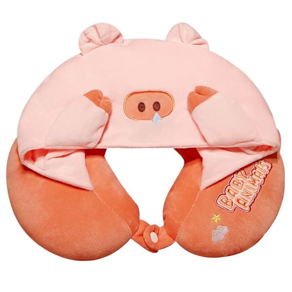 Hætte U-formet pude Hættepuder 32X32CMPIG PIG 32x32cmpig
