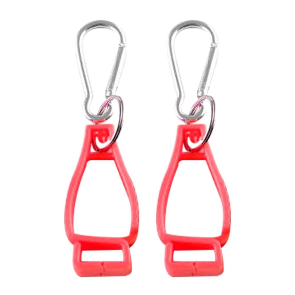 2st Handskklämma Grabber Hållare Hängare RÖD 2ST Red 2pcs