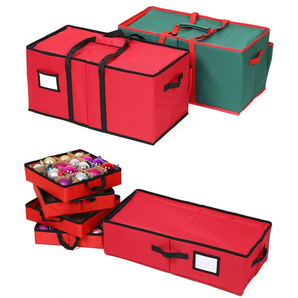 Opbevaringsdeler julepynt Opbevaringsboks tilbehør Red