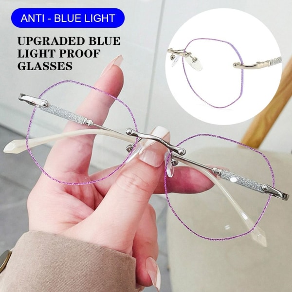 Anti-Blue Light Briller Overdimensjonerte briller LILLA Purple