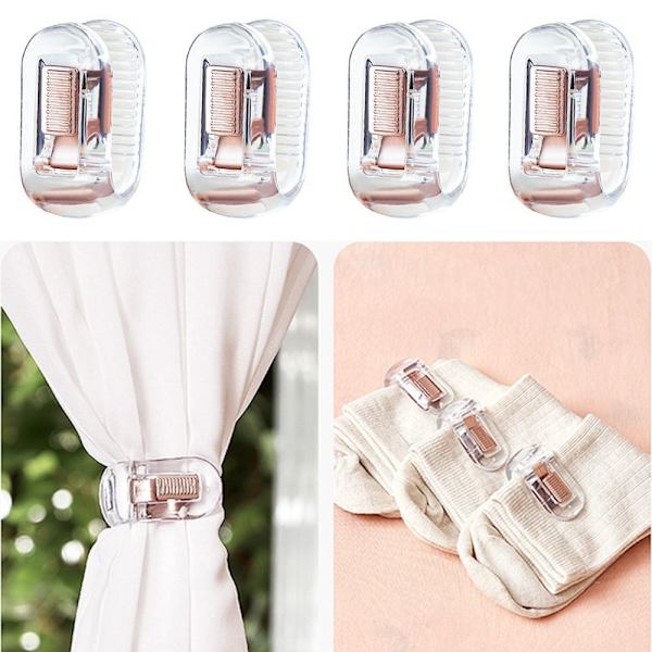 4/6 stk Anti-skli Sengetøy Teppe Dynetrekk TRANSPARENT 6 STK Transparent 6pcs