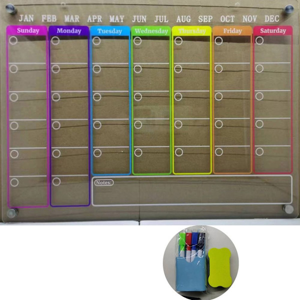 Akrylkalender Magnetisk akrylplate 7 7 7