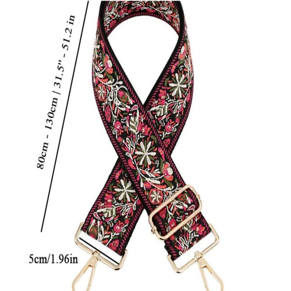 1 STK Nylonpose stropp Jacquard Blomsterfargede stropper 03 03 03