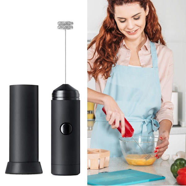 Elektrisk Melkeskummer Eggvisper SVART Black