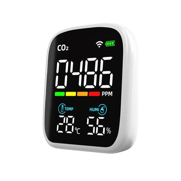 CO2-detektor WiFi luftkvalitetsmonitor Karbondioksiddetektor