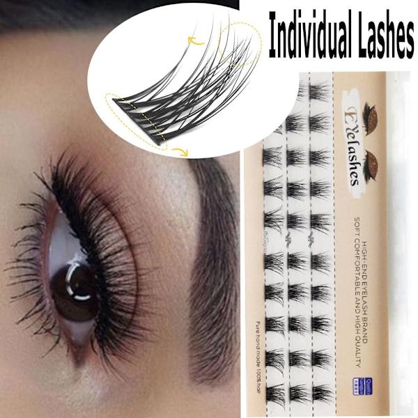 3 linjer individuella klusterögonfransar Lösfransar 8MM 8MM 8MM