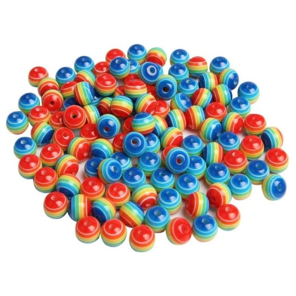 400 st Akrylpärlor Regnbågsrandiga pärlor Regnbågspärlor