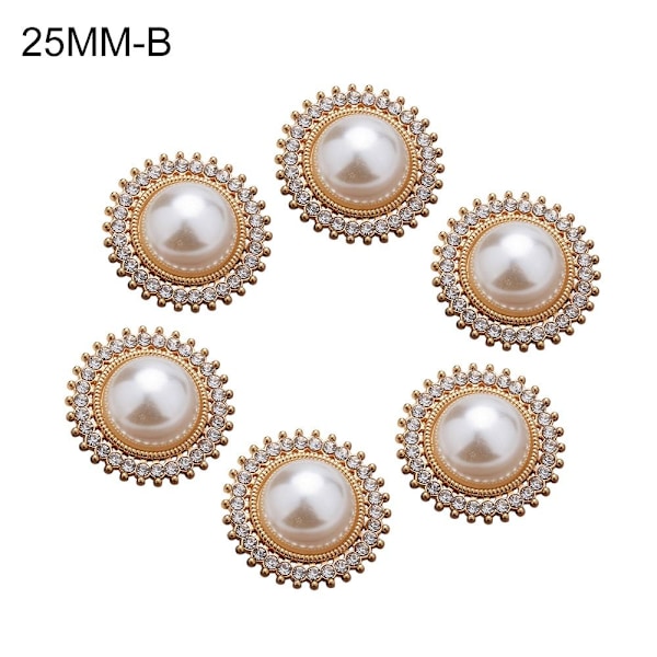 Metall Rhinestone Buttons Skjorte Buttons 25MMB B 25MMB