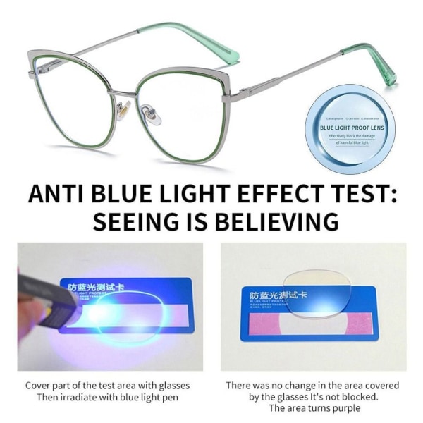 Anti-Blue Light Briller Firkantede Briller LILLA Purple