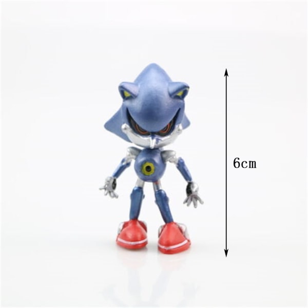 6 stk Sonic Figurer Action Character Doll Toys Anime Figur