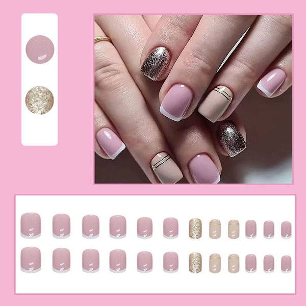 2 æsker 24 stk/æske Fake Nails Press On Nail Tips 2 BOXS-02 2 2 boxs-02