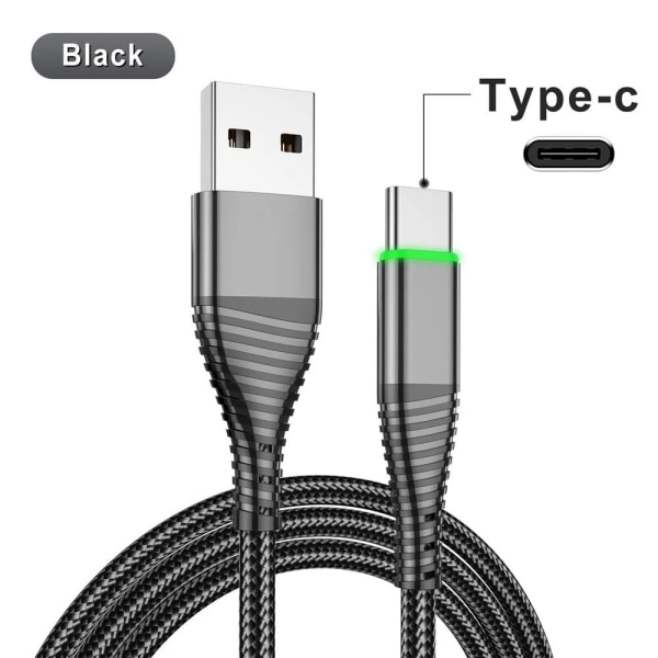 Hurtig opladning Kabel Data Line 1MBLACK SORT 1MBlack