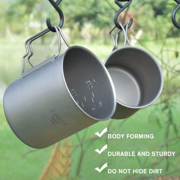 420ML Titanium Cup Picknick Water Cup drickskopp