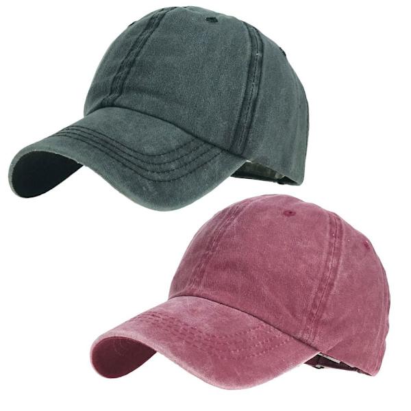 Baseballkepsar Cap VINRÖD wine red