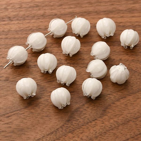 10 stk Blomsterknopperler Bell Orchid Beads HVID 10 STK 10 STK White 10Pcs-10Pcs