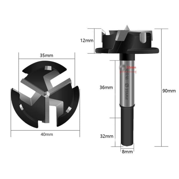 Hullåpner Hengsel Drilling Jig Drill Bits