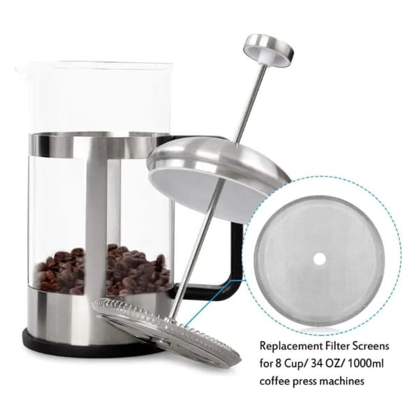 Udskiftningsfilter til stempelkande Kaffe Filter Mesh til stempelkande