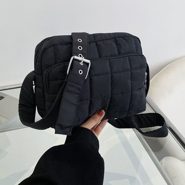 Plaid Skuldertasker Underarm Tasker SORT black