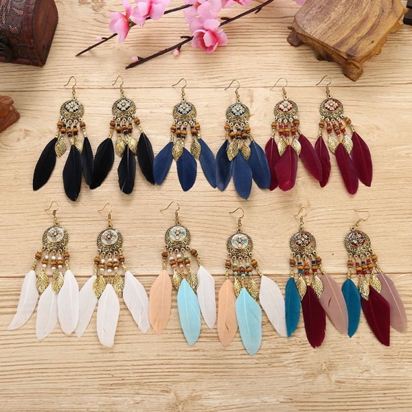 Dingle Øreringe Tassel Beads Øreringe 1 1 1