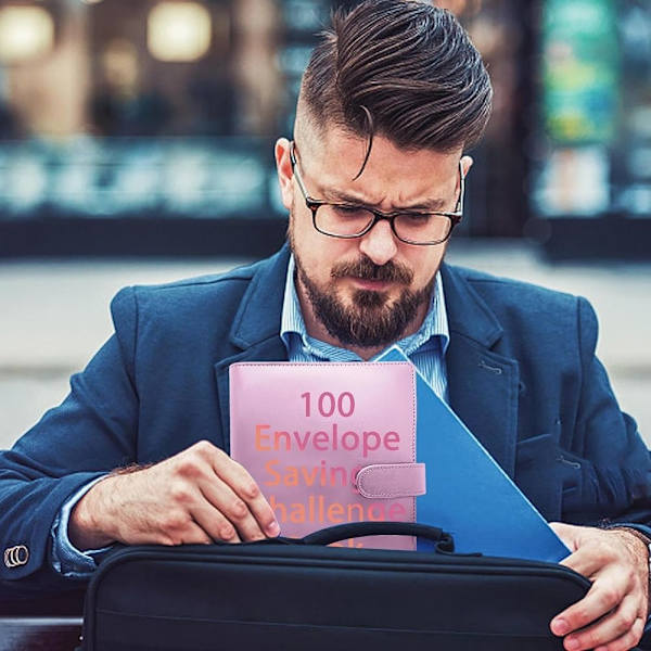 100 Kuvert Utmaning Pärm Kuvert Besparingsutmaningar red