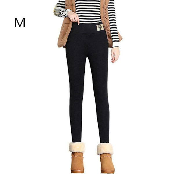 Dam Leggings Vinter Thicken Leggings BLACK-M Black-M