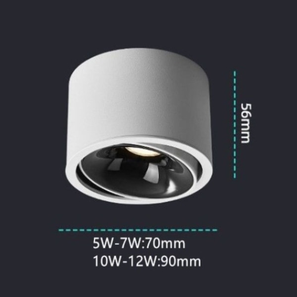 LED-alasvalo kohdevalo MUSTA 10W black 10W