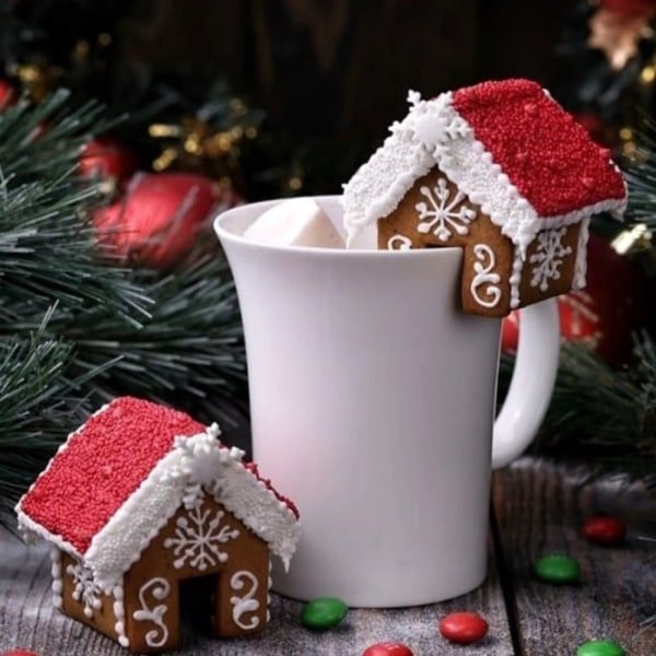 9 stk Julekakekutter Kjekskutterformsett Cookie Silver
