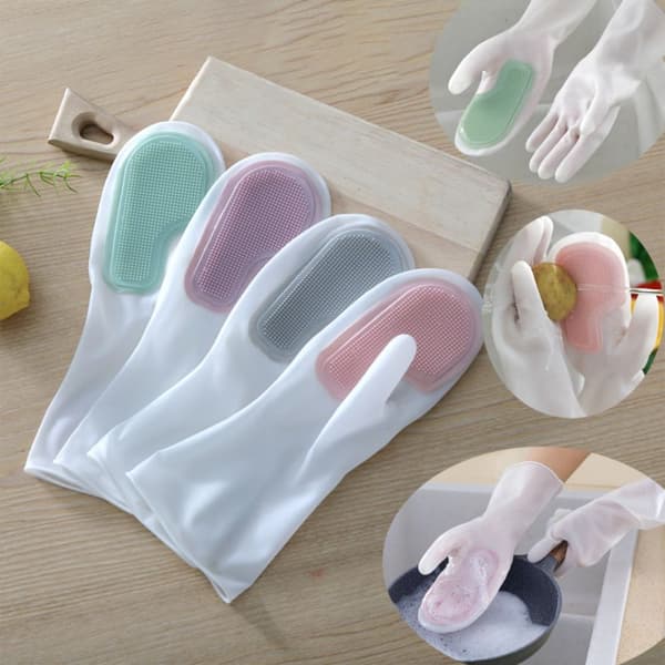 1 par Magic Brush Diskhandske Gummihandskar 4 4 4
