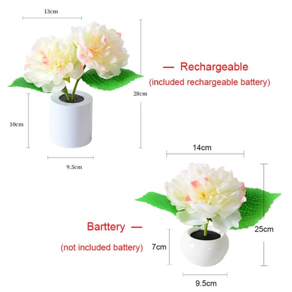 Led Peony Night Light Night Light 1 1 1